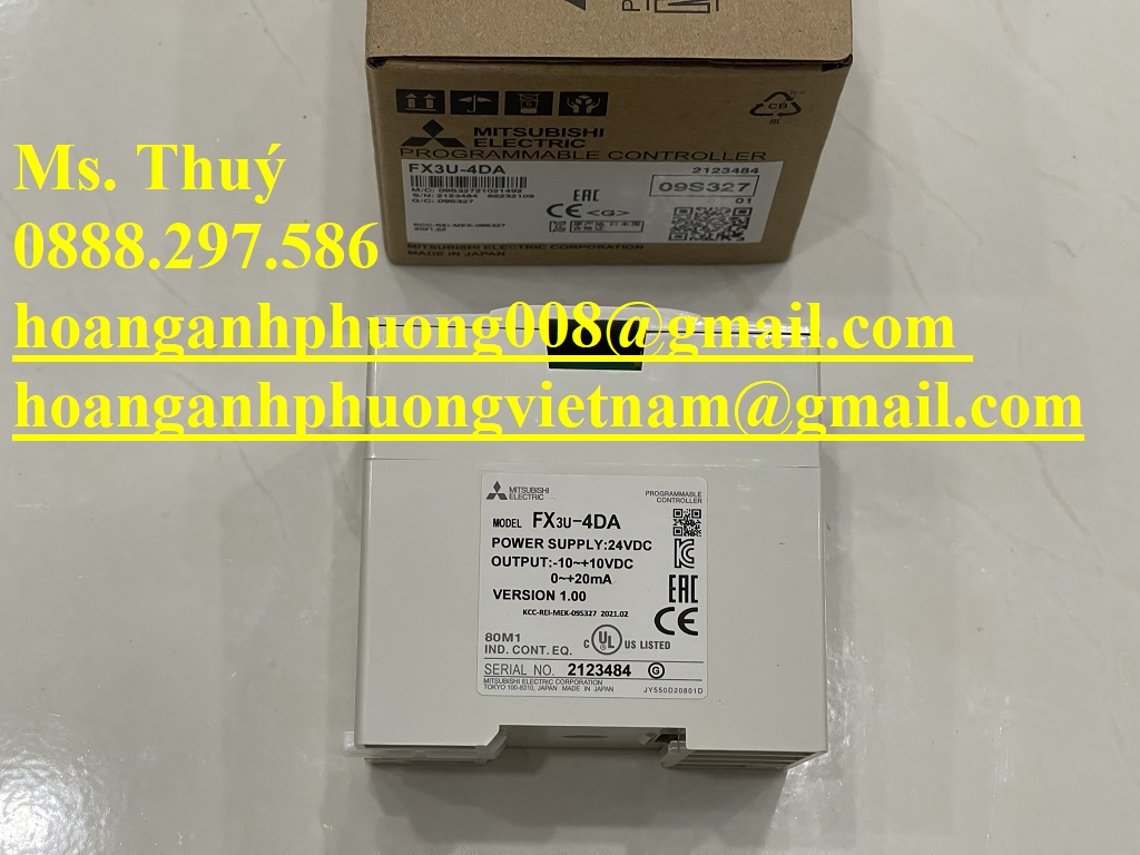 Chính hãng - Module Mitsubishi FX3U-4DA - Freeship Toàn Quốc